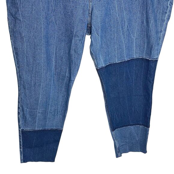 NWT Hollister Jeans Womens 21 Long (42x29) Curvy High Rise Mom Patchwork Stretch - Picture 6 of 12